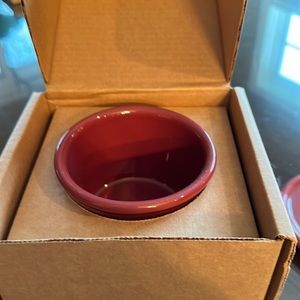 Longaberger One Pint Salt Crock - Red